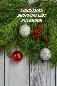 Christmas Shopping List Notebook