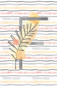 Food and Exercise Journal with Monogram Letter F