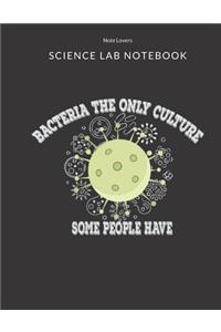 Bacteria The Only Culture Some People Have - Science Lab Notebook