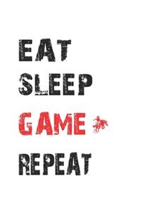 Eat Sleep Game Repeat: Notebook, Journal for Gamer & Gaming Fans - dot grid - 6x9 - 120 pages