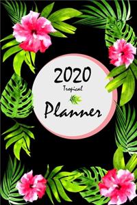 2020 Tropical Planner: 1 January to 31 December Yearly, Weekly & Monthly View Planner, Personal Finance, Organizer & Diary Watercolor Florals and Tropical Botanycal style 