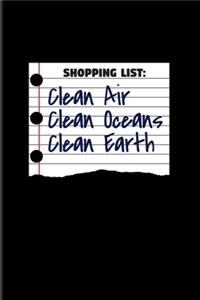 Shopping List Clean Oceans Clean Earth