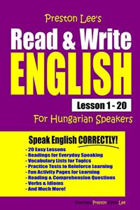 Preston Lee's Read & Write English Lesson 1 - 20 For Hungarian Speakers