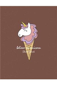 Believe in unicorn sketchbook