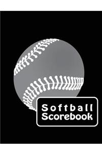 Softball Scorebook: Large Softball/ Baseball Scorebook: Side by Side Softball Scoring of 30 Games