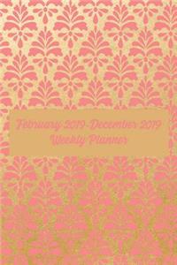 February 2019-December 2019 Weekly Planner