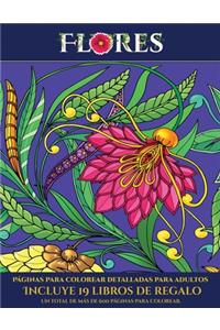 Páginas para colorear detalladas para adultos (Flores)