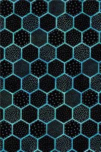 Bullet Journal Notebook Polka Dots and Hexagons Pattern 1