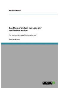 Das Memorandum zur Lage der serbischen Nation