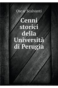 Cenni Storici Della Università Di Perugia