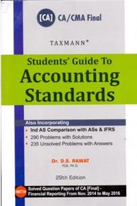 Students Guide to Accounting Standards [CA-Intermediate (IPC)] (27th Edition, June 2016)