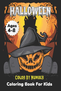 Halloween Color by Number Coloring Book for Kids