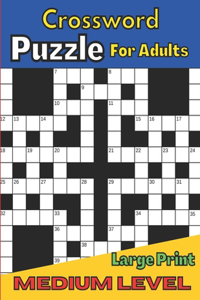 Crossword Puzzle For Adults Large Print Medium Level