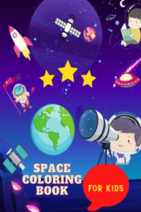 Space coloring book for kids