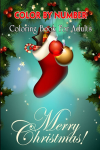Merry Christmas Color By Number Coloring Book For Adults