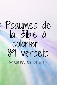Psaumes de la Bible à colorier 89 versets