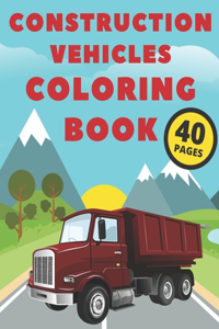 Construction Vehicles Coloring Book