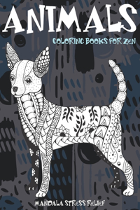 Coloring Books for Zen - Animals - Mandala Stress Relief