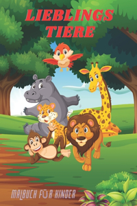 LIEBLINGSTIERE - Malbuch Für Kinder