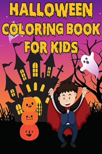 Happy Halloween Coloring Book for Kids from 3 to 8 years - 30 coloring pages -- 8.50x11--