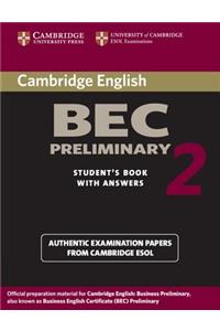 Cambridge BEC Preliminary 2 Student's Book with Answers