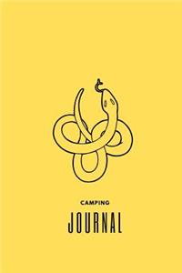 Camping Journal: Notebook 150 pages, Half Wide Ruled / Half Blank, hardy durable Matte cover, 6*9 book size.