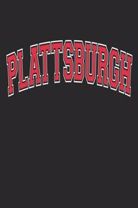 Plattsburgh Notebook Journal Black and Red