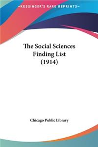 The Social Sciences Finding List (1914)