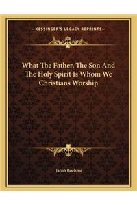 What the Father, the Son and the Holy Spirit Is Whom We Christians Worship