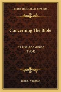 Concerning the Bible