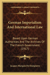 German Imperialism And International Law