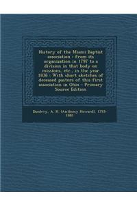 History of the Miami Baptist Association