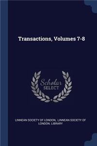 Transactions, Volumes 7-8