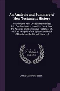 Analysis and Summary of New Testament History