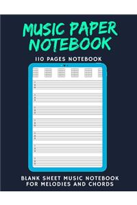 Music Paper Notebook