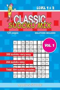 Classic Sudoku Mix- level 1 & 2, vol.1