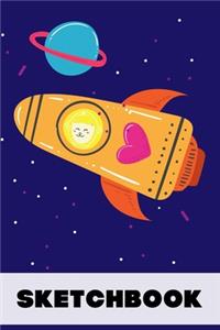 Cat Astronaut Sketchbook for Kids (120 Pages)
