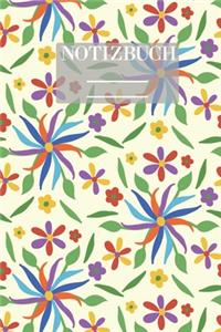Notizbuch Garten Muster Pattern Pflanzen Blumen Pflanze Flower Blüte Otomi
