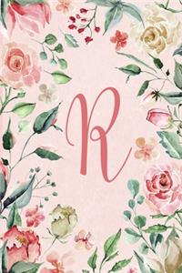 2020 Weekly Planner - Letter R - Pink Green Floral Design