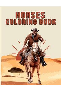 Horses Coloring Book
