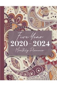 2020-2024 Five Year Monthly Planner