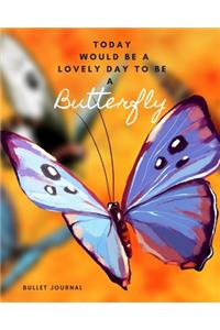Monarch Butterfly Dotted Bullet Grid Journal, Dot Grid Notebook-200 pages - 8x10 inch (20.32 x 25.4 cm)
