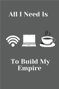 All I Need Is Wifi, Laptop And Coffee To Build My Empire