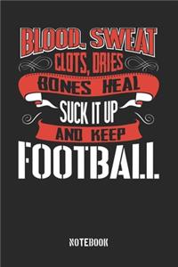 Blood clots sweat dries bones heal. Suck it up and keep Football