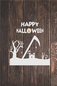 Happy Halloween - Spider Web - Graveyard - Bat - Journal
