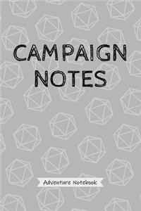 Campaign Notes - Adventure Notebook