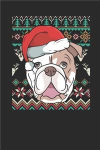 Christmas Sweater - Bulldog: Graph Paper Journal (6" X 9" - 120 Pages/ 5 Squares per inch) - Ugly Christmas Gift and Holiday Planner For Women, Men, Teens And Kids