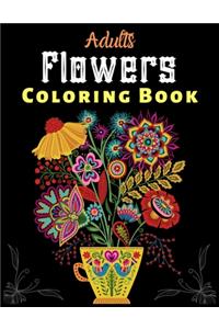 Adults Flowers Coloring Book