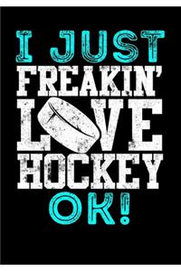 Season Statistics Journal For Ice Hockey Players I Just Freakin' Love Hockey OK!