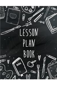 Lesson Plan book: Teacher Planner and Record Book Large Print (8.5"x11") With 50 Weekly and Monthly Teacher Planner